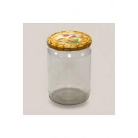 720 CC BAL KAVANOZU ARI-BAL DESENLİ KAPAKLI - 60 Lı Paket