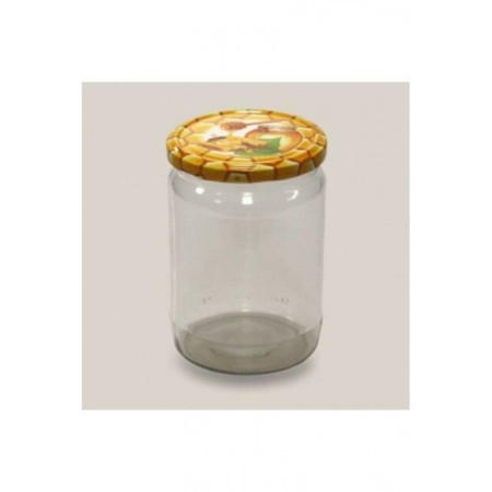 720 CC BAL KAVANOZU ARI-BAL DESENLİ KAPAKLI - 60 Lı Paket