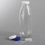 1 Litre Cam Ayran Şişesi - Orjinal Kapaklı-20 Lİ PAKETTE