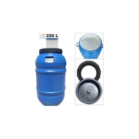 220 LT Vidalı İçi Beyaz Bidon