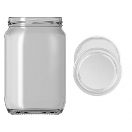 30 ADET 720 CC BAL KAVANOZU BEYAZ KAPAKLI-30 lu PAKETTE