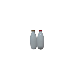 1 Litre Orijinal Beyaz Plastik - Süt Ayran Şişesi (Pet Şişe) - Kapaklı - 90 Lı Paket