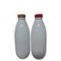 1 Litre Orijinal Beyaz Plastik - Süt Ayran Şişesi (Pet Şişe) - Kapaklı - 90 Lı Paket