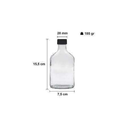 200 CC YASSI ŞİŞE KAPAKLI-COLD BREW ŞİŞESİ/120 Lİ KUTUDA