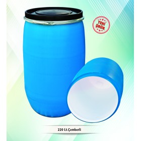220 LT Çemberli İçi Beyaz Bidon
