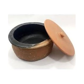 KARAGÜVEÇ TOPRAK TENCERE KAPAKLI-3,5 LİTRE