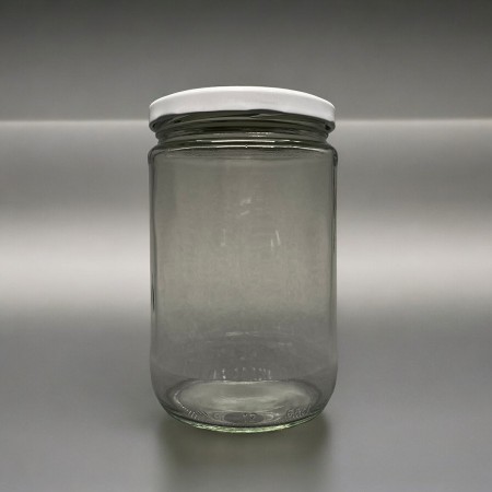 660 Cc. Cam Kavanoz - Beyaz Kapaklı - 30 Lu Paket