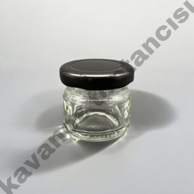 29 Cc. Cam Kavanoz - Siyah Kapaklı - 220 Li