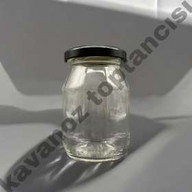 190 Cc. Cam Kavanoz - SİYAH Kapaklı-60 LI PAKETTE