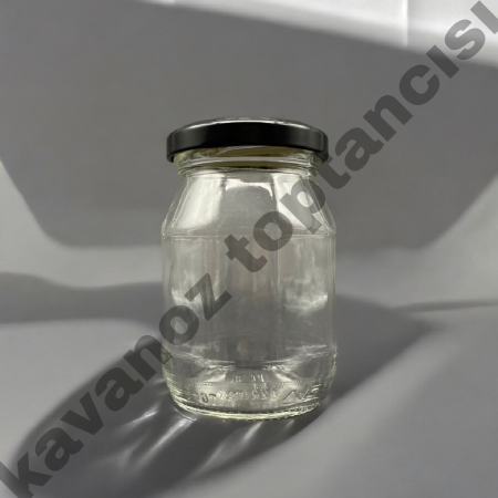 190 Cc. Cam Kavanoz - SİYAH Kapaklı-60 LI PAKETTE