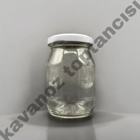 190 Cc. Cam Kavanoz - BEYAZ Kapaklı-60 LI PAKETTE